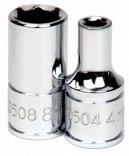 1/4" Drive 6-Point Metric 4.5 mm Shallow Socket