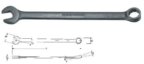 24mm 12 Point Metric Black Oxide Long Combination Wrench