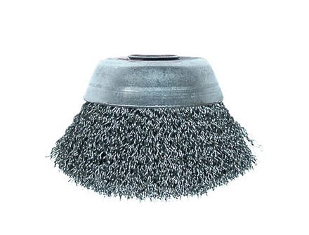 Shark - 4 Double Row Knotted Wire Cup Brushes .014 Wire 14049