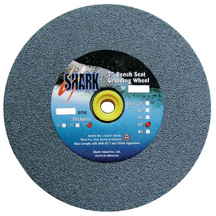 Bench Seat Grinding Wheel. Size 6" x 1/2" - 36 Grit Made of Alum