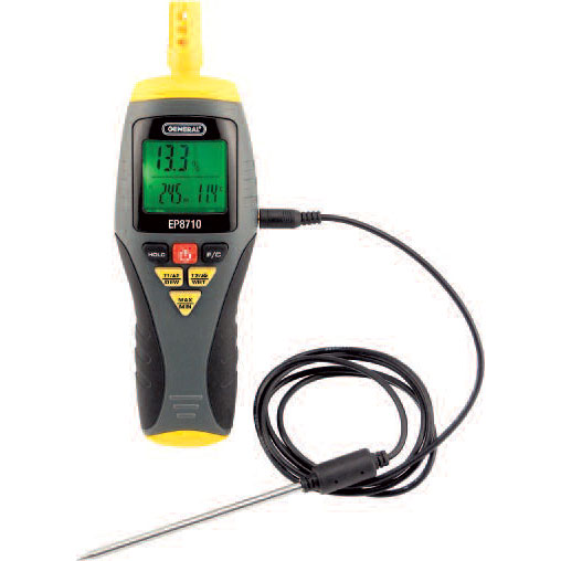 Calibratable Multi-function Psychrometer w External Temperature
