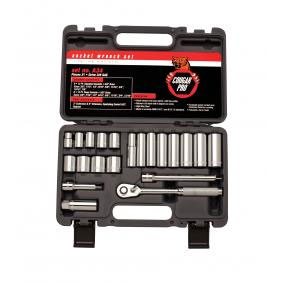 Cougar Pro 3/8" Drive 12 Pt Std & Deep Socket Set 21 Pc