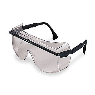 Over Glass Safety Glasses w Anti-Fog Coating Black/Clear