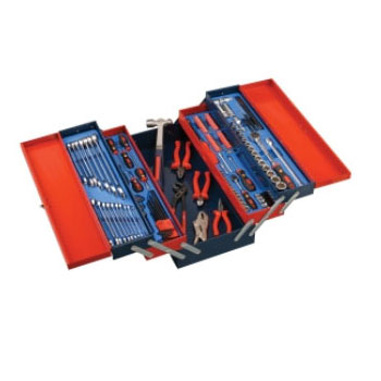 Metric Mechanics Tool Set with 5 Tier Portable Chest 142 Pc