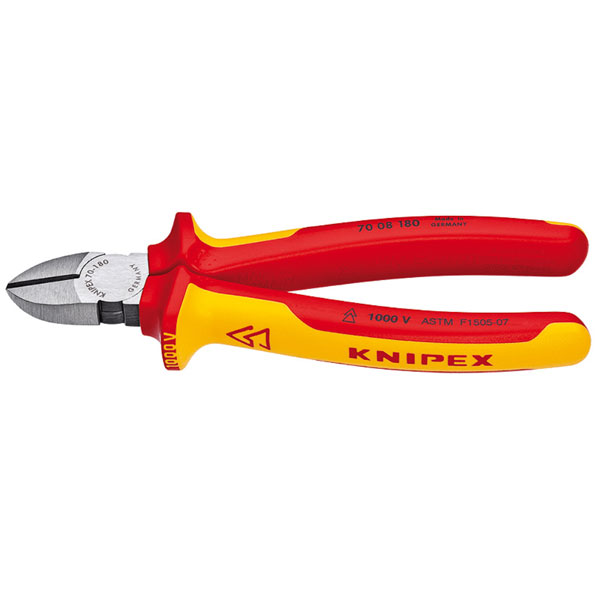 6 1/4 Inch Diagonal Cutters Insulated Comfort Grip, Polished Hea