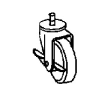 Caster with Brake for 1728 Transmission Jack