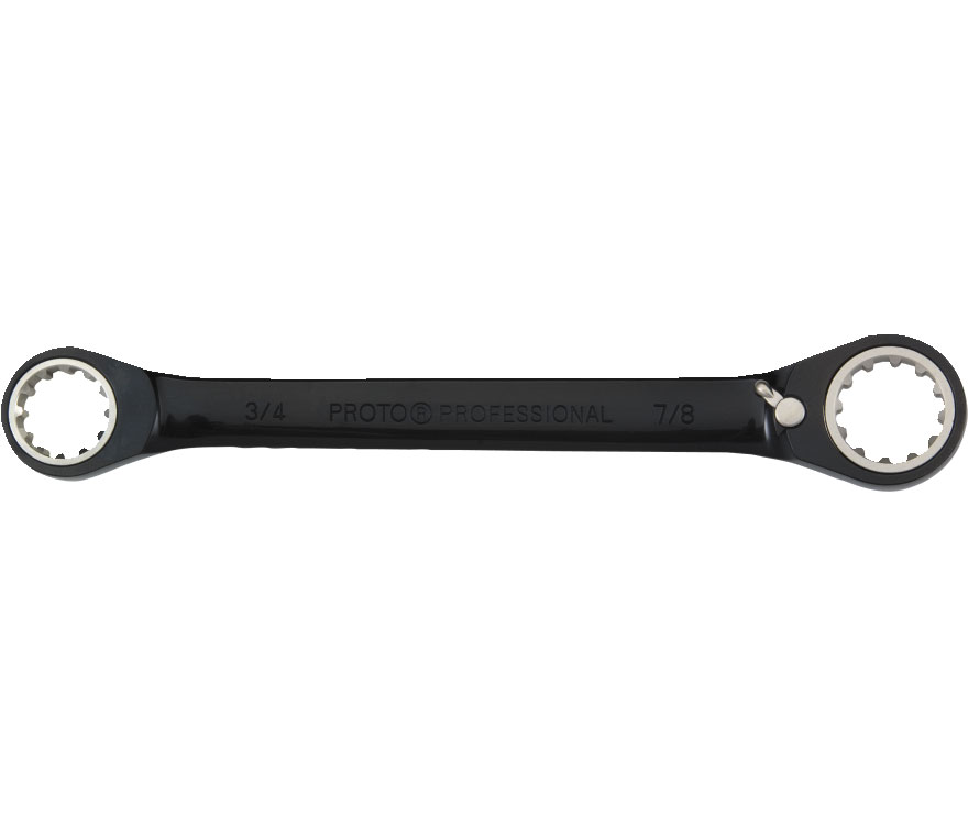 Black Chrome Double Box Reversible Ratcheting Wrench 1/4 x 5/16