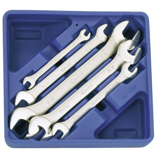 Fractional SAE Open End Wrench Set 5 Pc