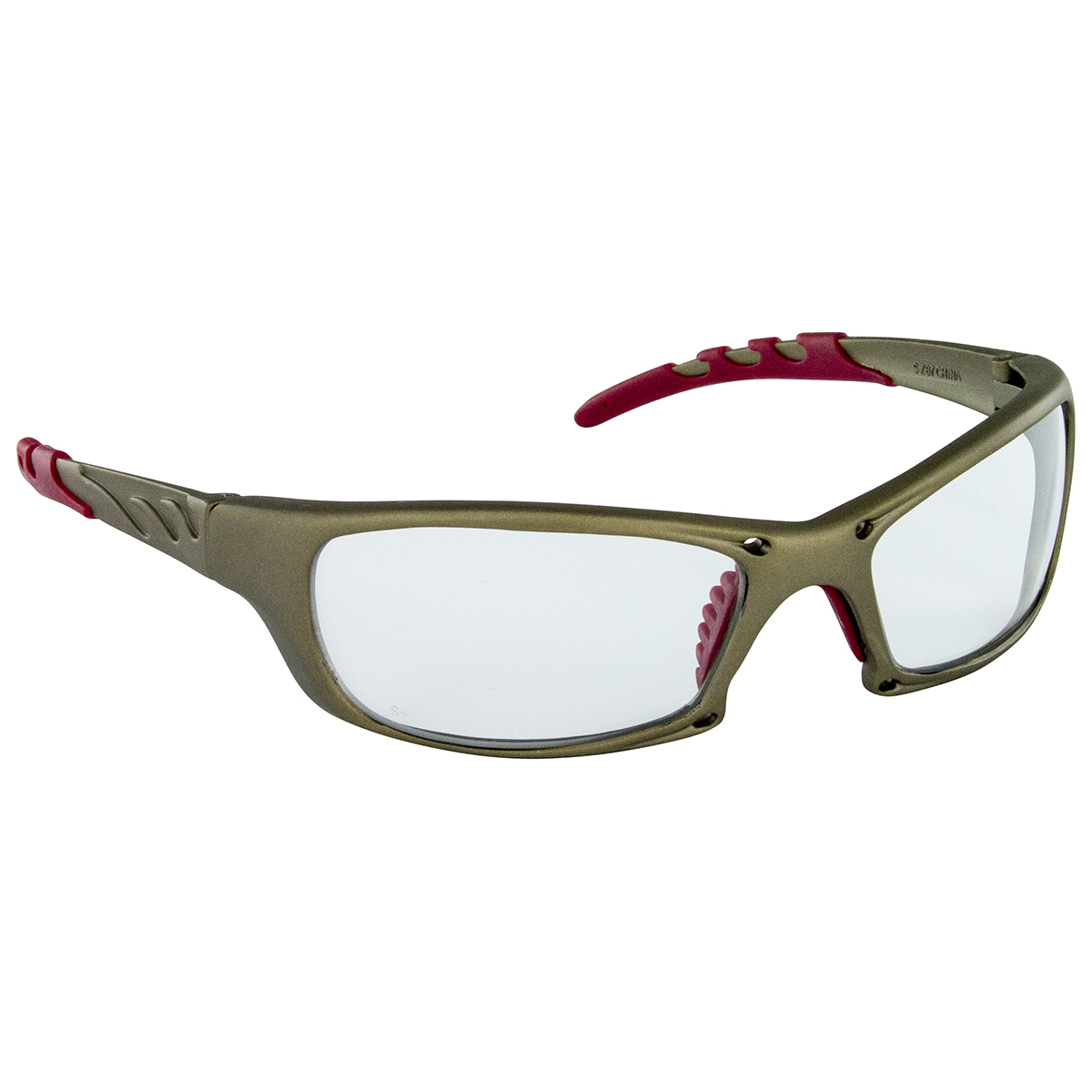 GTR SAFETY GLS GOLD FRAME W/ CLEAR LENS