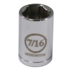 1/4" Drive 7/16" 6 Point Socket