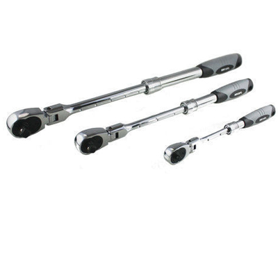 EZ Red 3-Piece Extendable Locking Flex Head Ratchet Set