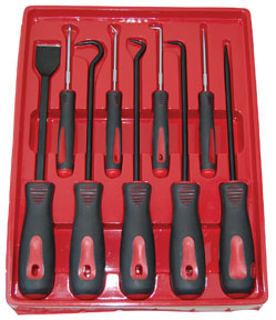 9PC SCRAPER PICK & HOOK SET