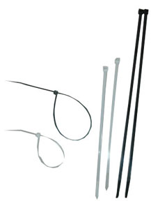 8" NYL CBL TIES BLCK UV 100PC