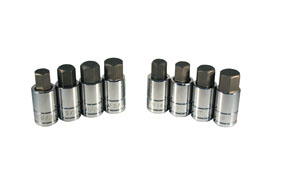 8PC SAE/MET LGHEX BIT SKT SET