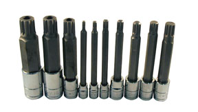 10PC XLTMPRF SPLINE BIT SKTSET