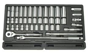 43PC 1/2" DR. SAE/MM SOCKET ST