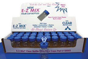 2 Oz Clear Plastic Bottle w E-Z Flow Cap 50/Box