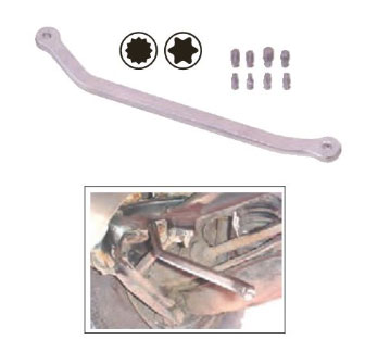 Angled Bit Wrench Reinforced Design w 8 Bit Inserts