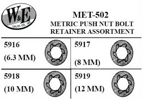 (image for) METRIC PUSH NUT BOLT RETAINER