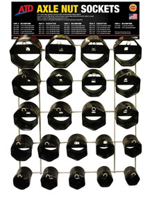 22PC AXLE NUT SOCKET DISPLAY