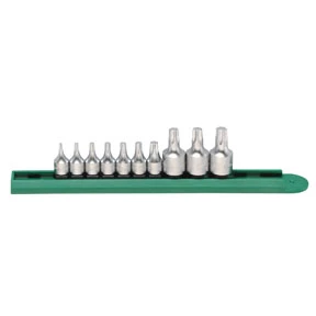 10-Pc 1/4" & 3/8" Drive Stubby Torx Bit Driver Set