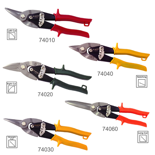 AVIATION TIN SNIPS RIGHT CUT 10 GREEN