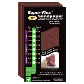 S/FLEX SANDPAPER 8'' 120GT 12P