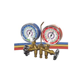 R12 2-WAY BRASS MANIFOLD SET