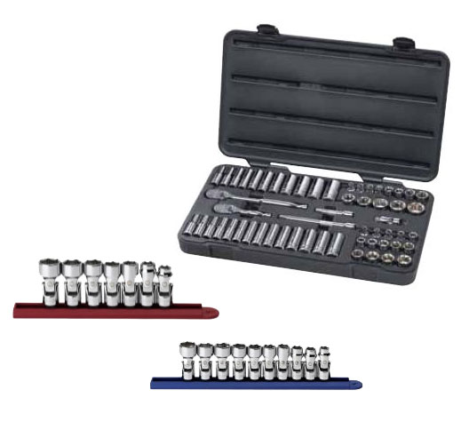 80550 + 80564 + 80565 3/8 Drive SAE Metric Mechanics Tool Set w