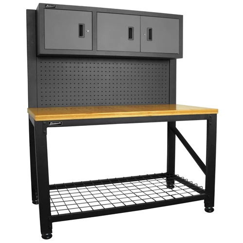 59"WOOD TOP WRKBNC 3DR STL CB