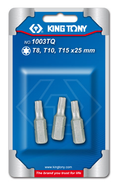 3PC.1/4"TORX HEAD BITS SET(T8,T10,T15)