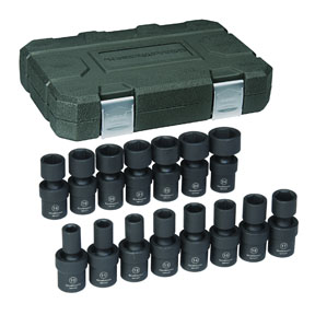 15PC. 1/2"DR MET UNI IMP SKT