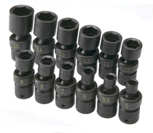 12 Piece 1/4" Drive Swivel