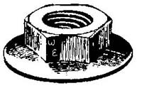 1/4-20HEX FLANGE NUT-GRIP LOCK