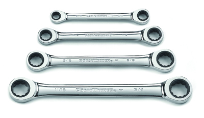 WRENCH SET DBL BOX RATCH SAE 12 PT 4 PC