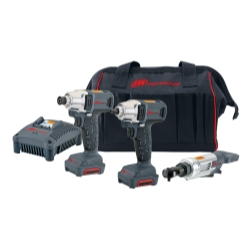 3 Pc. 12V Cordless-Impactool, Driver, Ratchet Kit...