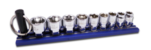 9PC DUAL DRV 1/4 DRV SOCKE