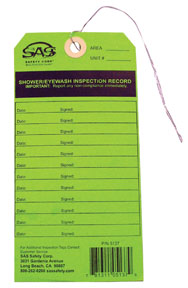 EYEWASH SERVICE TAG
