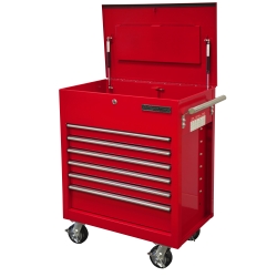 31" 6-Drawer Tool Cart, Red