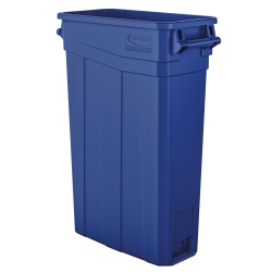Suncast Commercial Slim Trash Can Blue with Handle