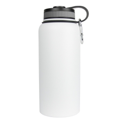 32oz White Stainless Steel Water Bottle