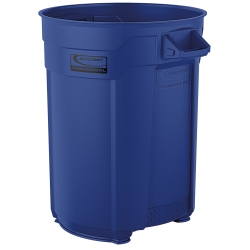 Suncast Commercial 55 Gal Utility Trash Can Blue
