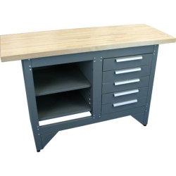 5 DRAWER WORKBENCH W/ WOOD TOP