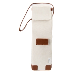 Vine - Leather & Canvas Single Bottle Wine Tote