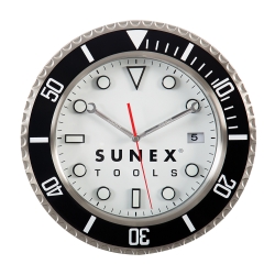 SUNEX STAINLESS STEEL SHOP CLOCK