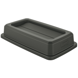 Slim Trash Can Double Flip Lid