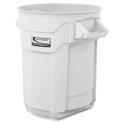 Suncast Commercial 20 Gal Utility Trash Can White