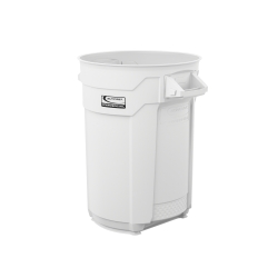 Suncast Commercial 32 Gal Utility Trash Can White
