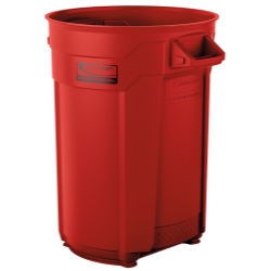 Suncast Commercial 44 Gal Utility Trash Can Red