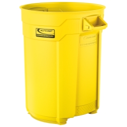 Suncast Commercial 55 Gal Utility Trash Can Yellow